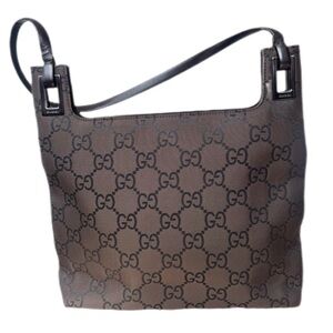 GUCCI GG Monogram Canvas Shoulder Bag Vintage Y2K Gucci Purse Classic Handbag